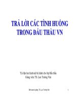 Xử lý tình huống trong đấu thầu