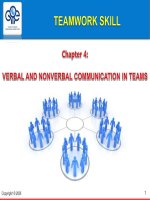 Chapter 4: Verbal and nonverbal communication in teams