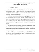 luận văn thạc sĩ văn học thế giới nghệ thuật thơ nguyễn trọng tạo 