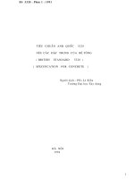 Tiêu chuẩn anh  những đặc trưng của bê tông