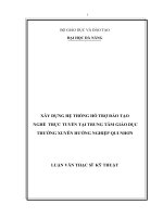 luận văn thạc sĩ xây DỰNG hệ THỐNG hỗ TRỢ đào tạo NGHỀ  TRỰC TUYẾN tại TRUNG tâm GIÁO dục  