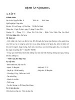 BỆNH ÁN NỘI KHOA LÂM SÀNG