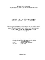 KỸ THUẬT CHIẾT XUẤT, XÁC ĐỊNH THÀNH PHẦN HÓA HỌC VÀ HOÀN THIỆN QUY TRÌNH SẢN XUẤT RƯỢU VANG CHỨC NĂNG TỪ ĐÀI HOA BỤP GIẤM Hibiscus sabdariffa L.