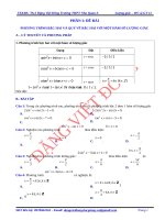 [HOT] Ngân hàng ĐỀ Trắc Nghiệm TOÁN PHƯƠNG TRÌNH LƯỢNG GIÁC Hay, Đầy Đủ (File Word Có Đáp án và Lời Giải chi tiết)
