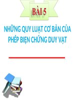 BÀI GIẢNG điện tử TRIẾT học   NHỮNG QUY LUẬT cơ bản của PHÉP BIỆN CHỨNG DUY vật