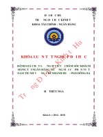 Đánh giá chất lượng dịch vụ chăm sóc KH tại ngân hàng TMCP việt nam thịnh vượng huế   PGD đông ba  