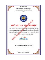 Các nhân tố ảnh hưởng đến ý định sử dụng dịch vụ internet banking của khách hàng cá nhân tại ngân hàng TMCP sài gòn thương tín   chi nhánh thừa thiên huế 