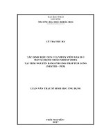 Xác định kiểu gen của virus viêm gan b ở một số bệnh nhân nhiễm virus tại thái nguyên bằng phương pháp PCR lồng (nested   PCR) 