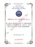 Quản trị rủi ro tín dụng đối với khách hàng cá nhân tại ngân hàng thương mại cổ phần ngoại thương việt nam   chi nhánh huế  