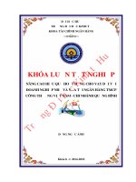 Nâng cao hiệu quả hoạt động cho vay đối với doanh nghiệp nhỏ và vừa tại ngân hàng TMCP công thương việt nam   chi nhánh quảng bình  