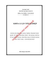 Đánh giá hiệu quả hoạt động thanh toán quốc tế theo phương thức tín dụng chứng từ tại ngân hàng thương mại cổ phần hàng hải việt nam   chi nhánh huế