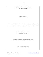 Nghiên cứu hệ thống giám sát, chống tấn công mạng