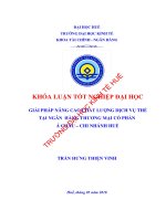 Giải pháp nâng cao chất lượng dịch vụ thẻ tại ngân hàng thương mại cổ phần á châu – chi nhánh huế 
