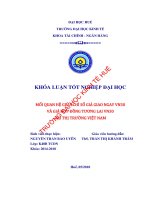 Mối quan hệ giữa chỉ số giá giao ngay VN30 và giá hợp đồng tương lai VN30 tại thị trường việt nam 