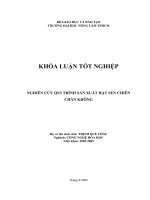 NGHIÊN CỨU QUI TRÌNH SẢN XUẤT HẠT SEN CHIÊN CHÂN KHÔNG