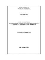 Nghiên cứu cấu trúc và khả năng tái sinh tự nhiên của một số quần xã thực vật ở xã minh tiến, huyện đại từ, tỉnh thái nguyên 