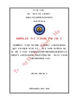 Nghiên cứu những thuộc tính của ngân hàng quyết định đến chất lượng sản phẩm tín dụng hỗ trợ sản xuất kinh doanh cho khách hàng cá nhân tại ngân hàng TMCP công thương việt vam – chi nhánh hội an  