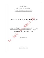 Ứng dụng mô hình cây quyết định đánh giá chất lượng website trong internet banking của một số ngân hàng thương mại tại việt nam  