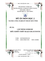 LẬP TRÌNH ANDROID  ĐIỀU KHIỂN THIẾT BỊ QUA BLUETOOTH