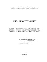 TÌM HIỂU CẤU TẠO HOẠT ĐỘNG, KIỂM TRA SỬA CHỮA CÁC BĂNG THỬ BƠM CAO ÁP VÀ DỤNG CỤ KIỂM TRA VÒI PHUN CỦA PHÒNG THỰC TẬP NHIÊN LIỆU DIESEL