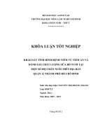 KHẢO SÁT TÌNH HÌNH BỆNH VIÊM VÚ TIỀM ẨN VÀ ĐÁNH GIÁ CHẤT LƯỢNG SỮA BÒ TƯƠI TẠI MỘT SỐ HỘ CHĂN NUÔI TRÊN ĐỊA BÀN QUẬN 12 THÀNH PHỐ HỒ CHÍ MINH