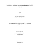 NGHIÊN CỨU, THIẾT KẾ VÀ MÔ PHỎNG ROBOT THU HOẠCH CÀ CHUA