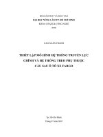 THIẾT LẬP MÔ HÌNH HỆ THỐNG TRUYỀN LỰC CHÍNH VÀ HỆ THỐNG TREO PHỤ THUỘC CẦU SAU Ô TÔ XE FARGO