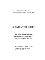 TÍNH TOÁN, THIẾT KẾ, CHẾ TẠO MÔ HÌNH MÁY SẤY LÁ CHÙM NGÂY THEO NGUYÊN LÝ SẤY BƠM NHIỆT