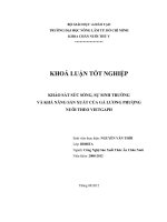 KHẢO SÁT SỨC SỐNG, SỰ SINH TRƯỞNG VÀ KHẢ NĂNG SẢN XUẤT CỦA GÀ LƯƠNG PHƯỢNG NUÔI THEO VIETGAPH