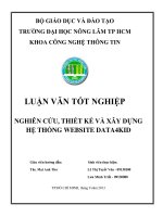 NGHIÊN CỨU, THIẾT KẾ VÀ XÂY DỰNG HỆ THỐNG WEBSITE DATA4KID