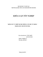 KHẢO SÁT VÀ THIẾT KẾ HỆ THỐNG CẤP LIỆU TỰ ĐỘNG TRONG DÂY CHUYỀN ÉP MÍA