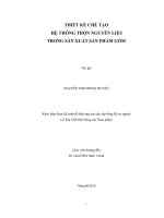 THIẾT KẾ CHẾ TẠO HỆ THỐNG TRỘN NGUYÊN LIỆU TRONG SẢN XUẤT SẢN PHẨM GỐM