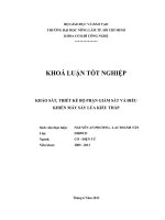 KHẢO SÁT, THIẾT KẾ BỘ PHẬN GIÁM SÁT VÀ ĐIỀU KHIỂN MÁY SẤY LÚA KIỂU THÁP