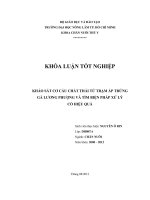 KHẢO SÁT CƠ CẤU CHẤT THẢI TỪ TRẠM ẤP TRỨNG GÀ LƯƠNG PHƯỢNG VÀ TÌM BIỆN PHÁP XỬ LÝ CÓ HIỆU QUẢ