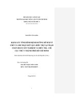 KHẢO SÁT TÌNH HÌNH BỆNH ĐƯỜNG HÔ HẤP Ở CHÓ VÀ GHI NHẬN KẾT QUẢ ĐIỀU TRỊ TẠI TRẠM CHẨN ĐOÁN XÉT NGHIỆM VÀ ĐIỀU TRỊ  CHI CỤC THÚ Y THÀNH PHỐ HỒ CHÍ MINH
