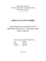 ĐÁNH GIÁ HIỆU QUẢ CỦA KHOÁNG HỮU CƠ TRÊN THÀNH TÍCH SINH SẢN VÀ TÌNH TRẠNG MÓNG CHÂN CỦA HEO NÁI