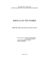 THIẾT KẾ CHẾ TAỌ MÁY GIA CÔNG GỖ CNC