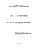 THIẾT KẾ VÀ CHẾ TẠO MÁY RỬA LÀM SẠCH BÓNG ĐÈN ĐIỆN PHẾ THẢI