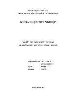 NGHIÊN CỨU ĐIỀU KHIỂN TỰ ĐỘNG HỆ THỐNG MÁY SẤY TẦNG SÔI 10 TẤNGIỜ