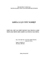 THIẾT KẾ, CHẾ TẠO THIẾT BỊ PHÁT MẶT PHẲNG LASER TRONG HỆ THỐNG ĐIỀU KHIỂN SAN PHẲNG MẶT ĐỒNG