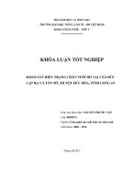 KHẢO SÁT HIỆN TRẠNG CHĂN NUÔI BÒ TẠI 2 XÃ ĐỨC LẬP HẠ VÀ TÂN MỸ, HUYỆN ĐỨC HÒA, TỈNH LONG AN