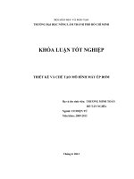 THIẾT KẾ VÀ CHẾ TẠO MÔ HÌNH MÁY ÉP RƠM