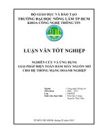 NGHIÊN CỨU VÀ ỨNG DỤNG GIẢI PHÁP ĐIỆN TOÁN ĐÁM MÂY NGUỒN MỞ CHO HỆ THỐNG MẠNG DOANH NGHIỆP