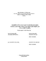 NGHIÊN CỨU CẤU TẠO VÀ ĐÁNH GIÁ KHẢ NĂNG LÀM VIỆC MÁY GẶT ĐẬP LIÊN HỢP 1,54 CỦA CHÍN NGHĨA