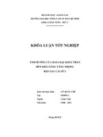 ẢNH HƯỞNG CỦA HAI LOẠI KHẨU PHẦN ĐẾN KHẢ NĂNG TĂNG TRỌNG HEO SAU CAI SỮA