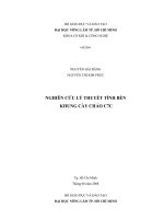 NGHIÊN CỨU LÝ THUYẾT TÍNH BỀN KHUNG CÀY CHẢO C7C Tp. Hồ Chí Minh Tháng 08 năm 2008 BỘ GIÁO DỤC VÀ ĐÀO TẠO ĐẠI HỌC