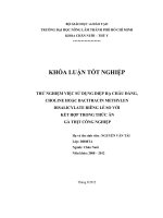 THỬ NGHIỆM VIỆC SỬ DỤNG DIỆP HẠ CHÂU ĐẮNG, CHOLINE HOẶC BACITRACIN METHYLEN DISALICYLATE RIÊNG LẺ SO VỚI KẾT HỢP TRONG THỨC ĂN GÀ THỊT CÔNG NGHIỆP