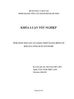 TÍNH TOÁN MÁY SẤY LÚA DẠNG THÁP NGANG DÒNG CÓ ĐẢO LÚA NĂNG SUẤT 10 TẤNMẺ
