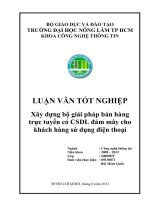 Xây dựng bộ giải pháp bán hàng trực tuyến có CSDL đám mây cho khách hàng sử dụng điện thoại