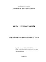 TÍNH TOÁN, CHẾ TẠO MÔ HÌNH MÁY ĐẬP RŨ NYLON